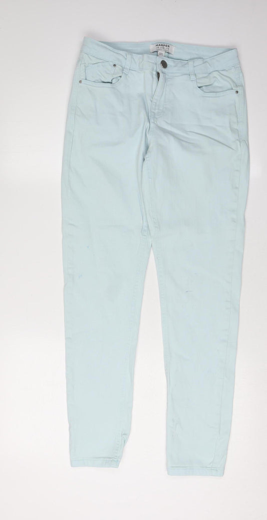 Womens UK Size 10 Dorothy Perkins Regular Fit Skinny Blue Jeans