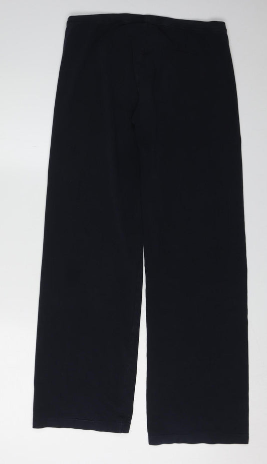 Reebok Women's Black Straight Gym Trousers, Size L
