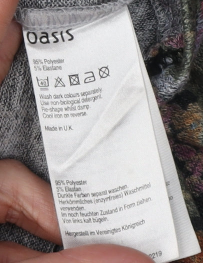 Womens UK Size M Oasis Multicoloured Tunic T-Shirt