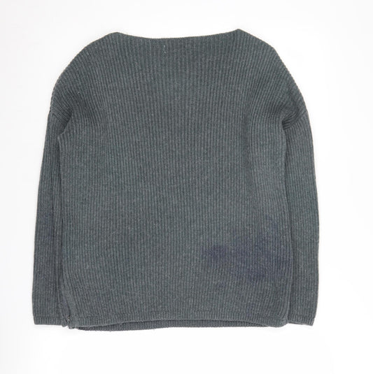Jasper Conran Women's Grey Cable Knit Pullover Jumper Size 10