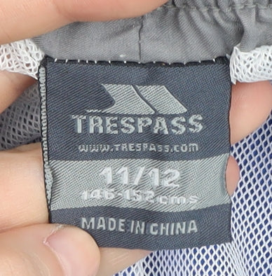 Trespass Boys Blue Swim Shorts, Size 11, Lightweight, Elastic Waist