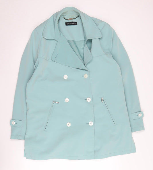 Womens UK Size L Jacques Vert Blue Trench Coat