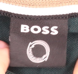 BOSS Men's Green Polo Shirt 2XL Short Sleeve Cotton