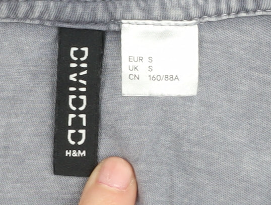 Womens UK Size S H&M Grey Basic T-Shirt