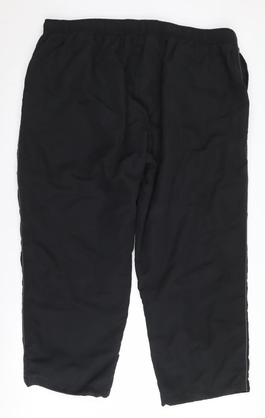 Capsule Men's Black Jogger Trousers - Elastic Waist, Size 50-52
