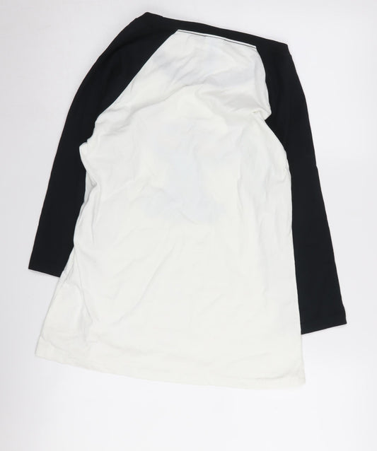 Back view of Port & Company unisex stitch t-shirt, s, black/white