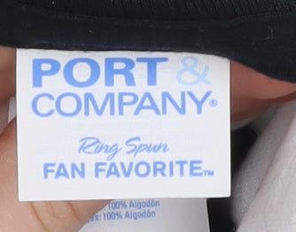 Port & Company Unisex Stitch T-Shirt, S, Black/White