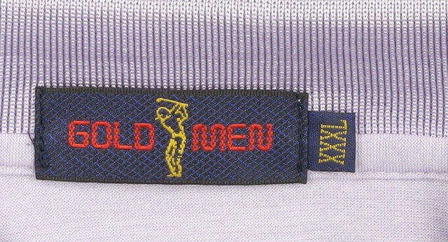 Gold Men Purple 2XL Striped Polo Shirt - Casual Wear