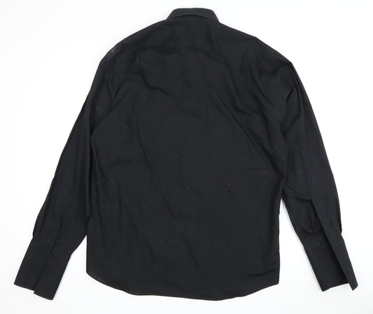 Van Heusen Men's Black Formal Dress Shirt Size 16