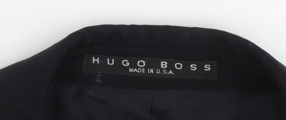 Mens UK Size 38 HUGO BOSS Regular Black Suit Jacket