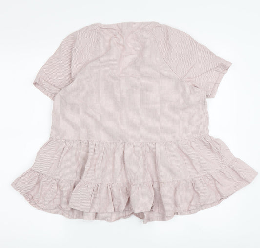 Womens UK Size 8 Fat Face Pink Tunic Blouse
