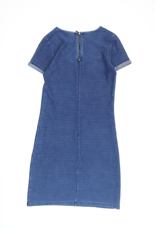 FatFace Women's Blue Knee Length T-Shirt Dress, Size 6