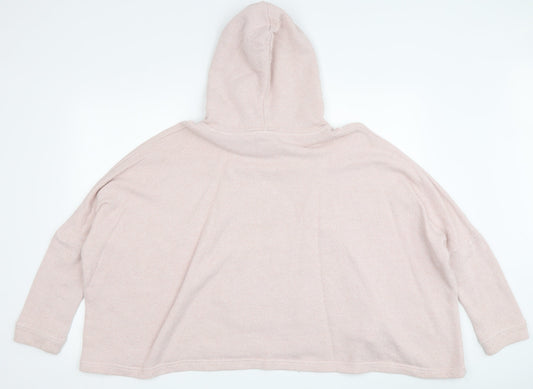 Animal Women's Pink Knit Pullover Hoodie, Size 8