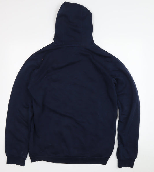 Adidas Men's Blue Pullover Hoodie S with Logo Graphic
