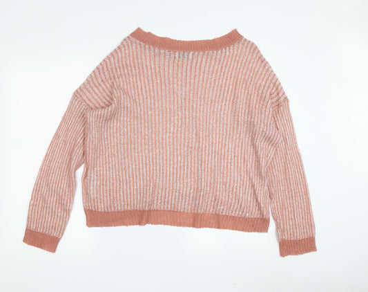 Womens UK Size M Jacqueline de Yong Pink Pullover Jumper