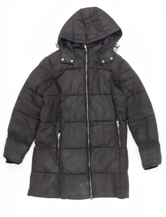 Womens UK Size 10 Firetrap Black Puffer Jacket