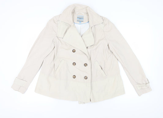 Womens UK Size 14 NEXT Beige Pea Coat