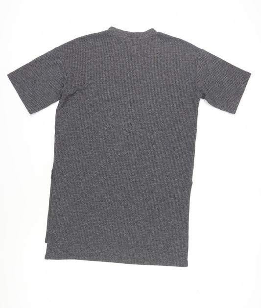 Womens UK Size XS Monki Grey Basic T-Shirt