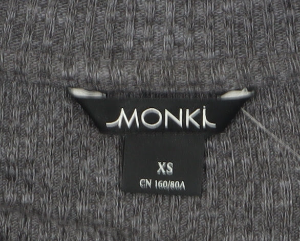 Womens UK Size XS Monki Grey Basic T-Shirt