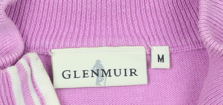 Womens UK Size M Glenmuir Pink Full Zip Jumper