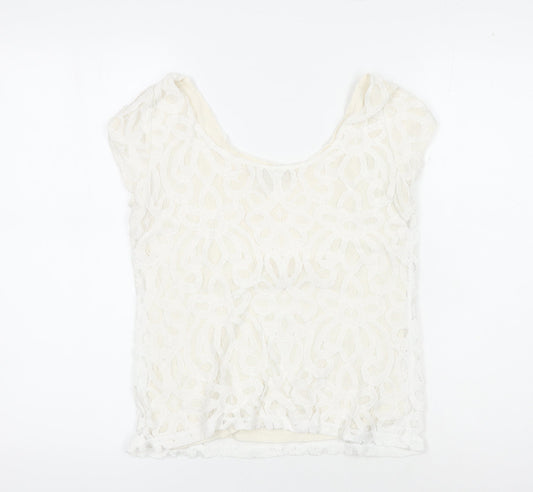 Banana Republic Ivory Lace Blouse, Women's XS