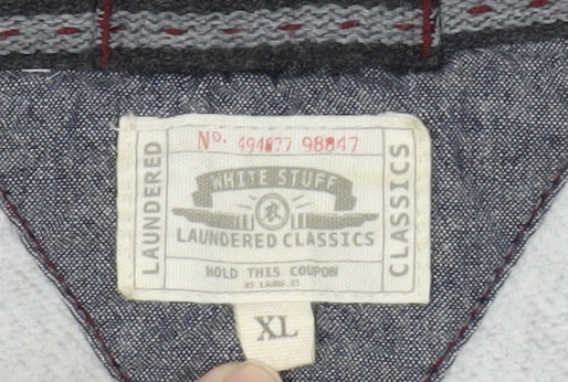 White Stuff Men's XL Blue Pullover Sweatshirt