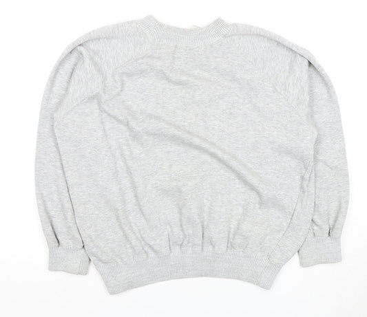 Adidas Grey Pullover Sweatshirt Unisex Adults Size 12