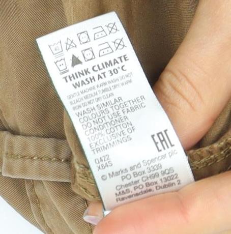 Marks and Spencer Men's Brown Cargo Shorts - Size 2XS