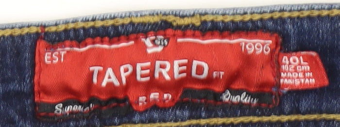 D555 Men's Blue Tapered Jeans Size 40L