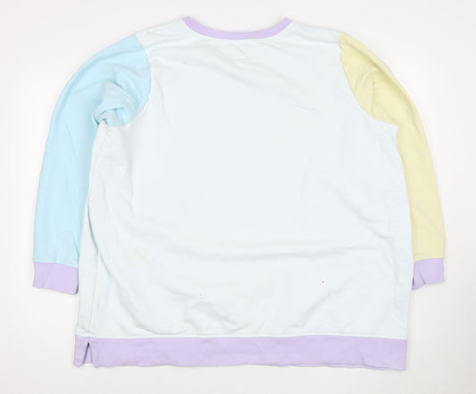 Womens UK Size 2 Lands' End Multicoloured Pullover Sweatshirt