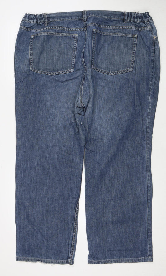 Lands' End Women's Blue Straight Plus Jeans