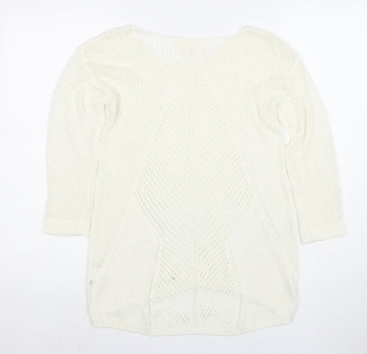 Womens UK Size 10 NEXT Ivory Pullover Jumper