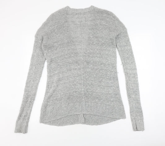 Abercrombie & Fitch Grey Men's Cardigan M/L V-Neck