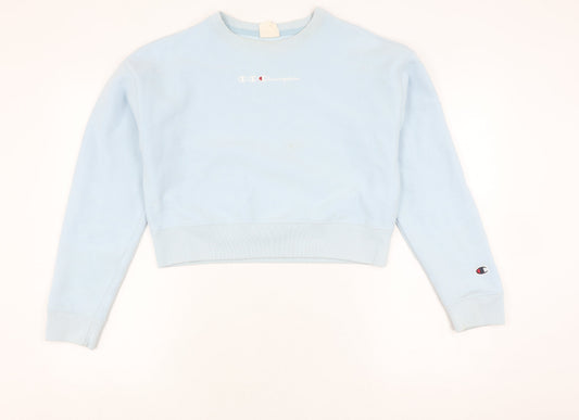 Womens UK Size M Champion Blue Pullover Sweatshirt