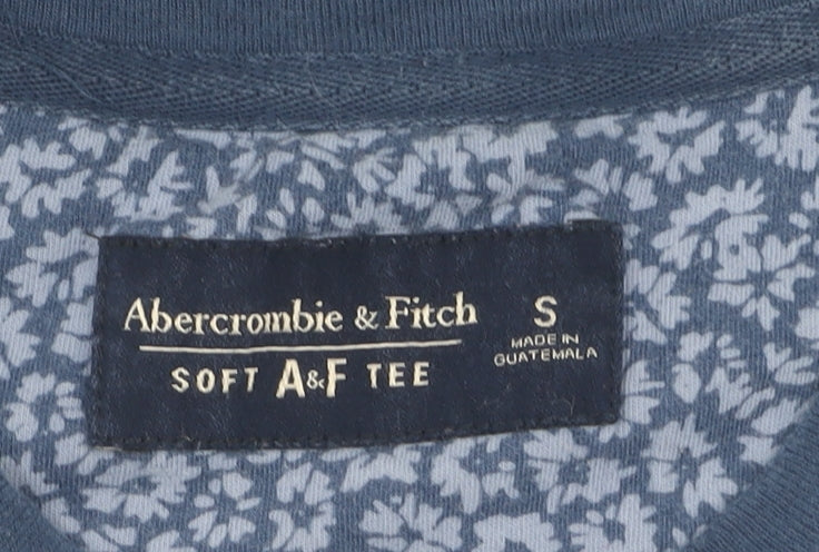 Abercrombie & Fitch Women's Blue Floral T-Shirt, Size S