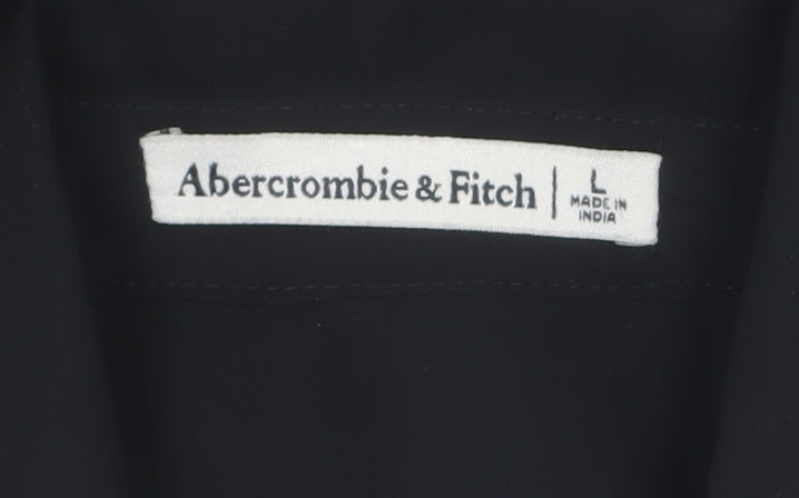 Abercrombie & Fitch Women's Black Button-Up Shirt L