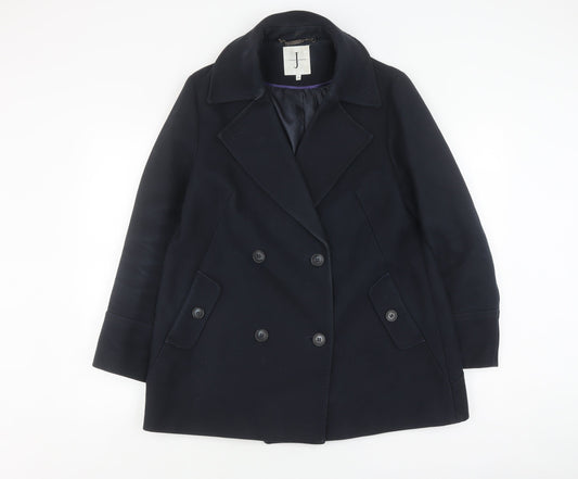 Womens UK Size 14 Jasper Conran Black Pea Coat