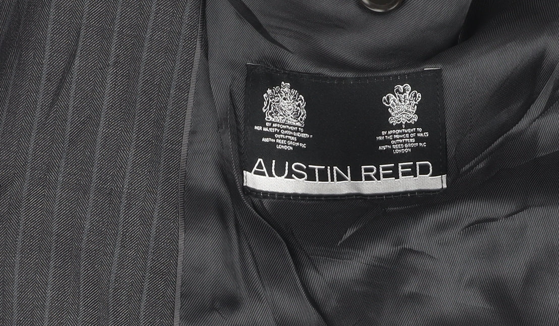 Austin Reed Men's Grey Wool Blazer 42L Classic Formal