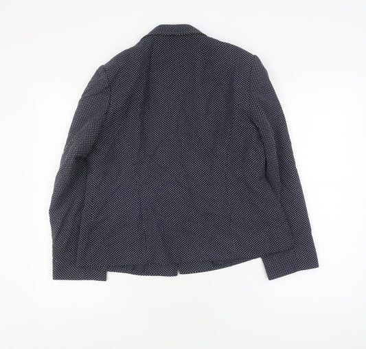 Eastex Women's Blue Polka Dot Suit Jacket Size 12