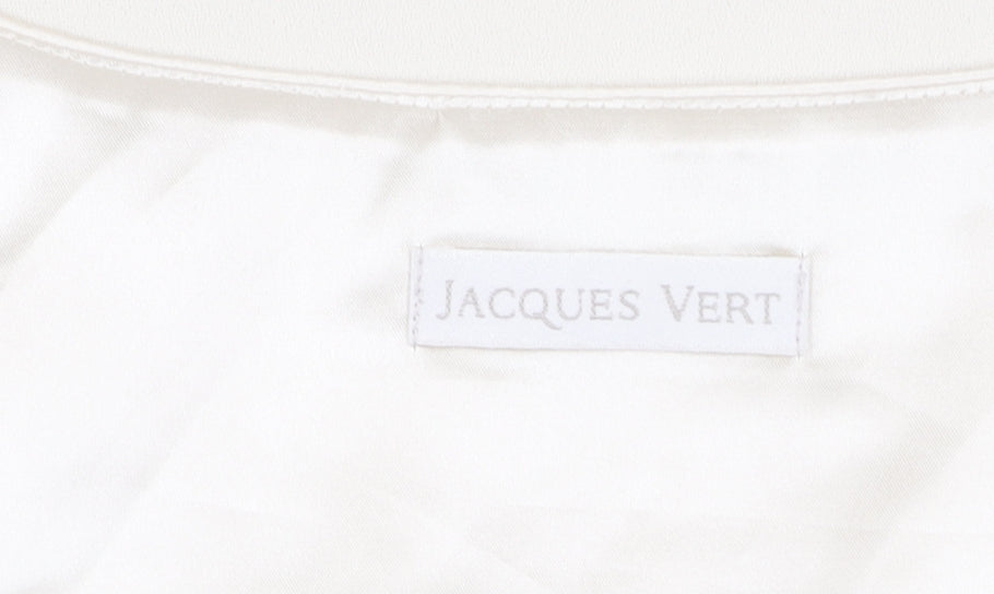 Jacques Vert Women's Beige Black Top Size 8