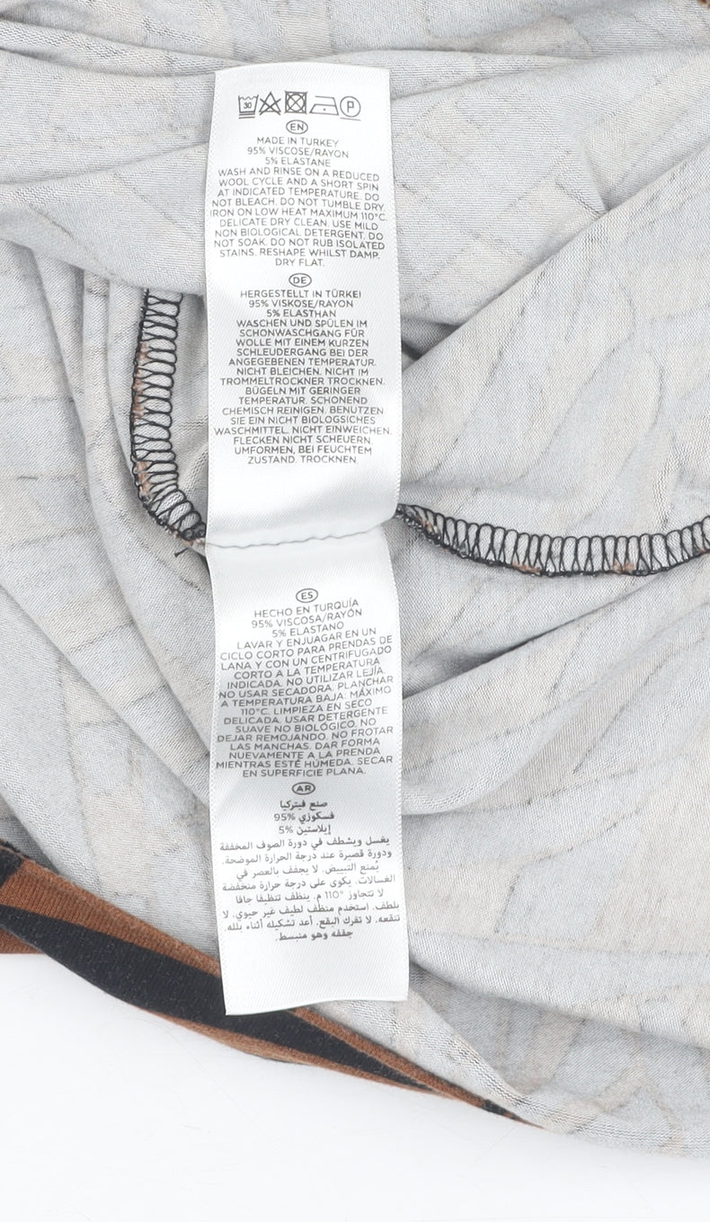 Hobbs Women's Brown Black Sheath Dress Size 10