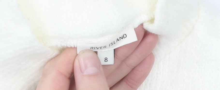 Womens UK Size 8 River Island White Tank