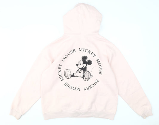 Womens UK Size M Disney Pink Pullover Hoodie