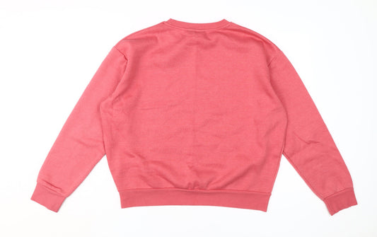 Womens UK Size S Disney Pink Pullover Sweatshirt