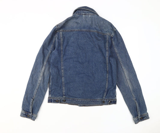 Mens UK Size S Topman Blue Basic Jacket