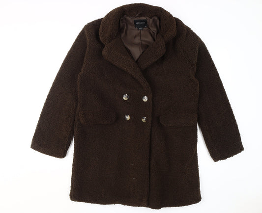 Womens UK Size M Brave Soul Brown Overcoat