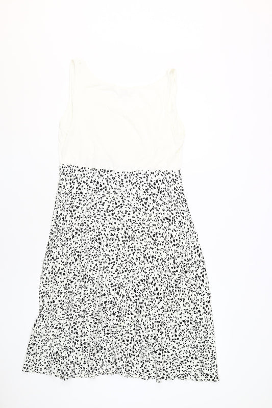 Seraphine Women’s White A-Line Dress, Size 10, Animal Print
