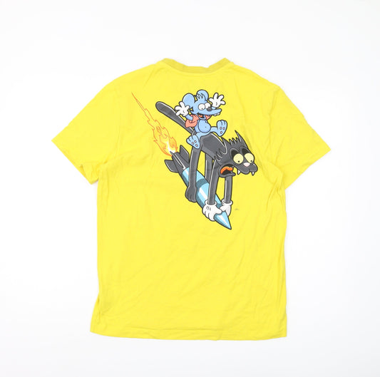 The Simpsons Men's Yellow Itchy & Scratchy T-Shirt - Size S