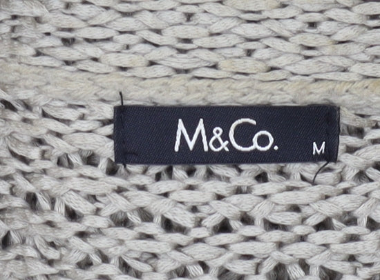 Womens UK Size M M&Co Beige Cardigan Jumper