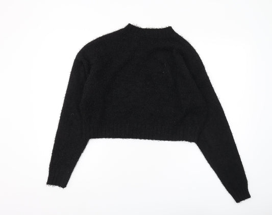 Collusion Women's Black V-Neck Pullover Jumper, Size 10